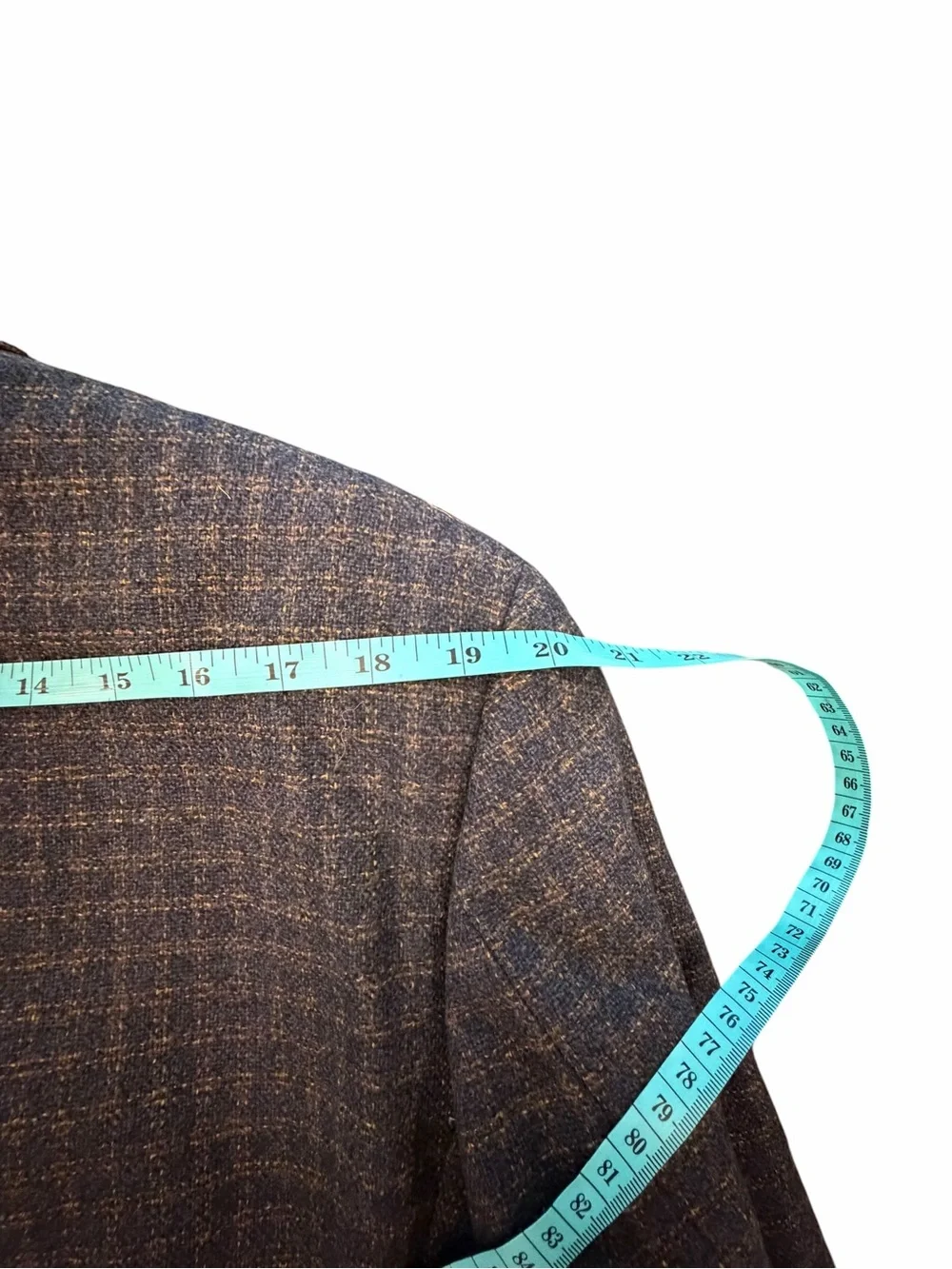 Vintage Hugo Boss Classic Blazer 94% Pure Virgin Wool 40R Blue Check Saks 5th Av